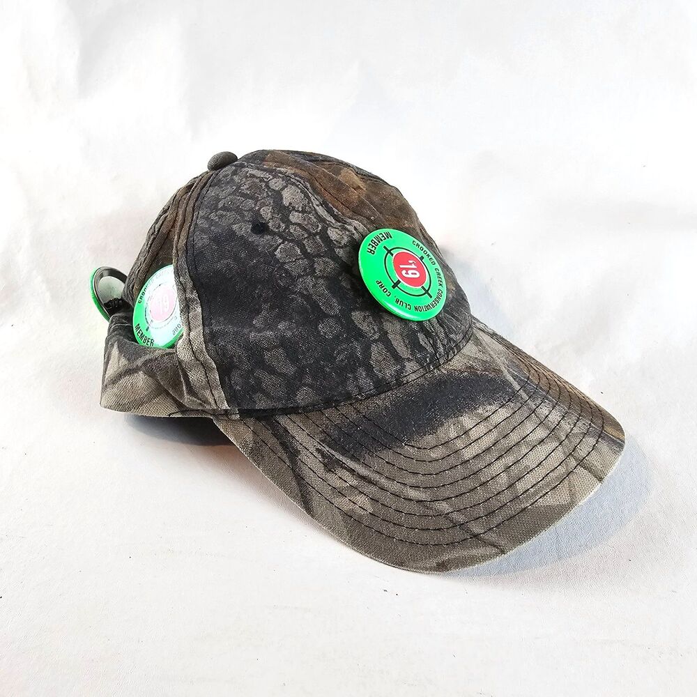 Crooked Creek Conservation Club Hat Camo Snapback Hunting 2019 Member Pins